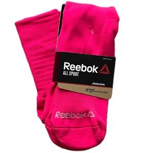 Hot Pink Reebok Antimicrobial Moisture Wick Sport Tall Socks Large NWT Women Men